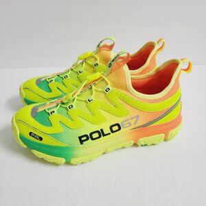 NEW Polo Ralph Lauren Adventure 300LT-SK-LTL Size 10 Green Yellow Orange